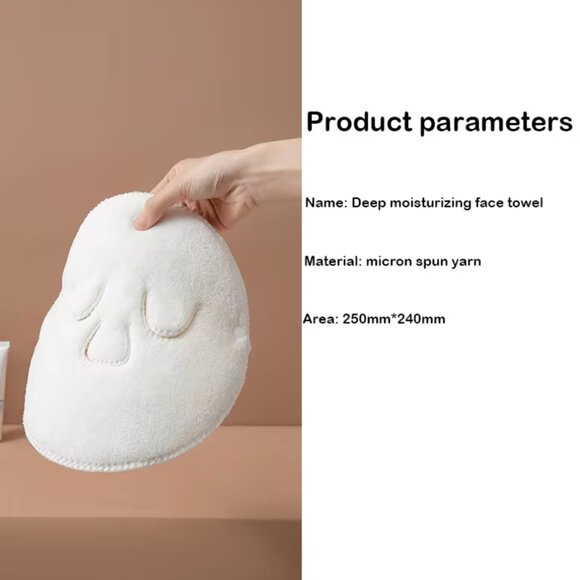👻 New 👻 Beauty Salon Plush Hot and Cold Compress Face Towel Mask - Picture 3 of 13